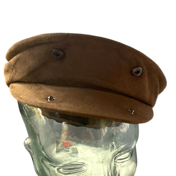 Country Gentleman Newsboy Cabbie Leather Cap Vintage Flat Hat Driver Mens M - Picture 7 of 9